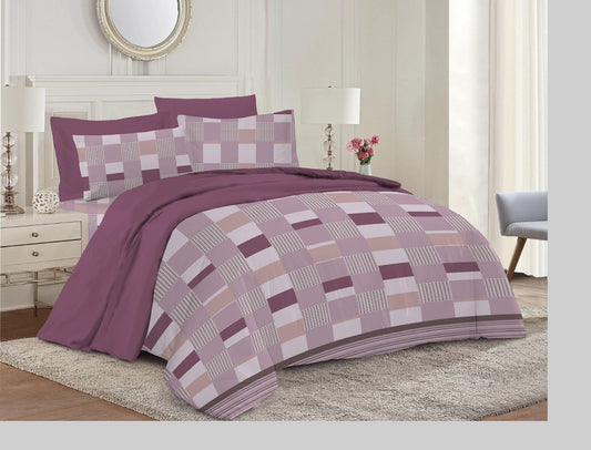 Canvas Burgundy Duvet Cover Set